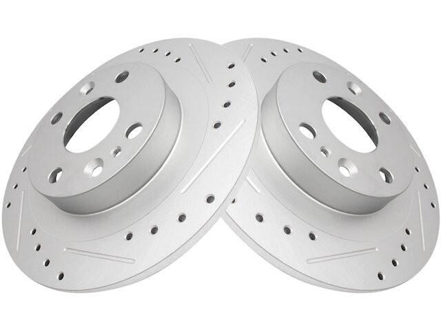 Rear TRQ Brake Rotor Set fits Mazda Protege 1990-1998 55PVTR
