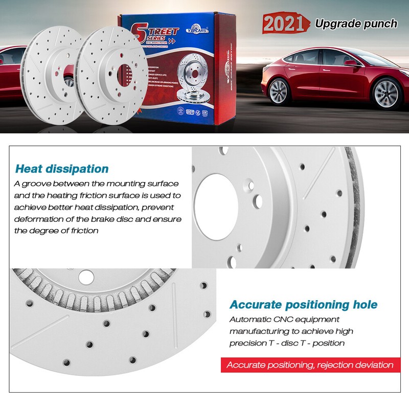 Rear Rotors + Ceramic Brake Pads for 2010 - 2016 2017 Chevy Equinox GMC Terrain gallery