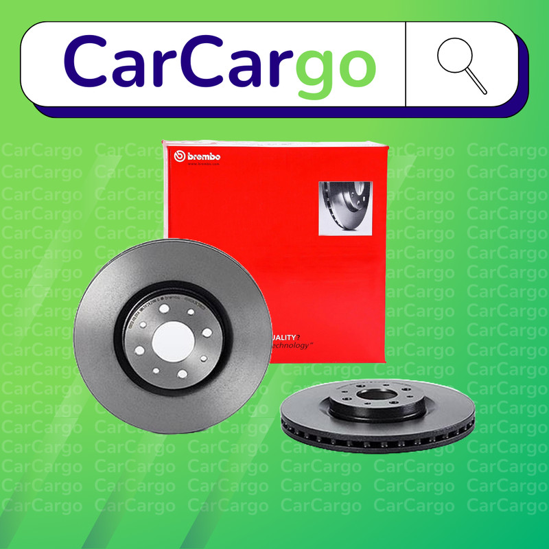 Brembo Vented Front Brake Discs Pair For Chrysler Delta 1.4 2011-2024 281 mm