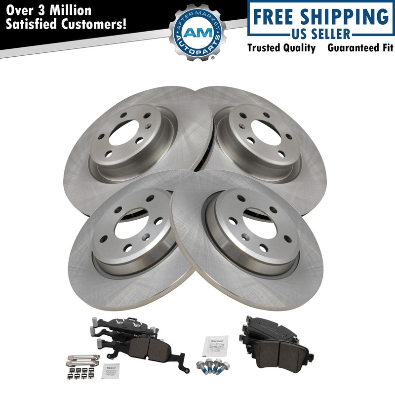 Brake Pad & Rotor Kit Ceramic Fits 2017-2018 Audi A4 A4 Quattro