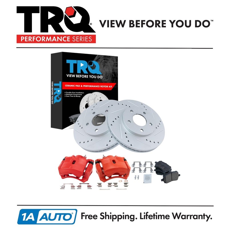 TRQ Performance Front Ceramic Brake Pad & Rotor Kit Fits 2006-2011 Chevrolet HHR
