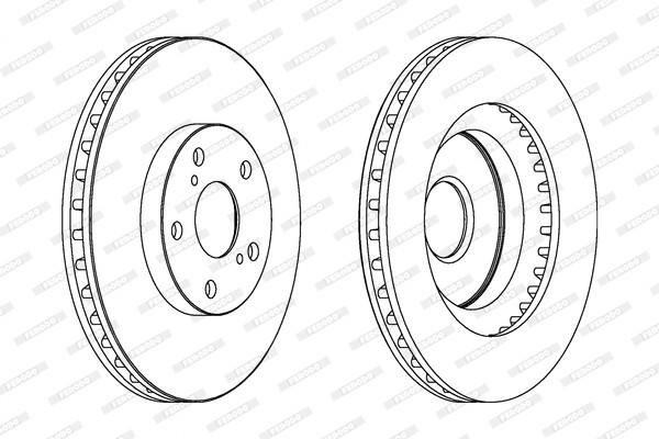 FERODO DDF1646C Brake Disc for LEXUS,TOYOTA gallery