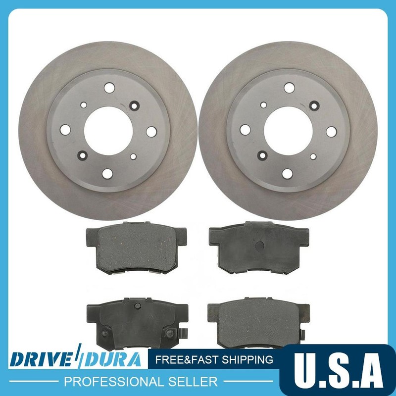 Rear Disc Rotors and Brake Pads Kit fits Acura Legend