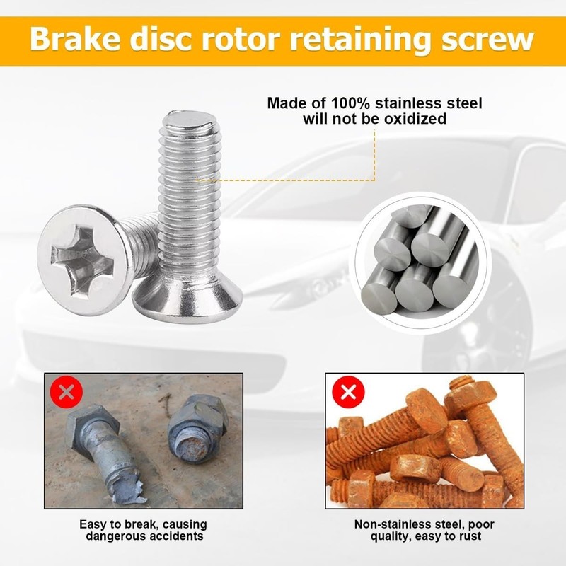 Brake Disc Rotor Retaining Screws 16pcs Stainless Steel OEM 93600-06014-0H gallery