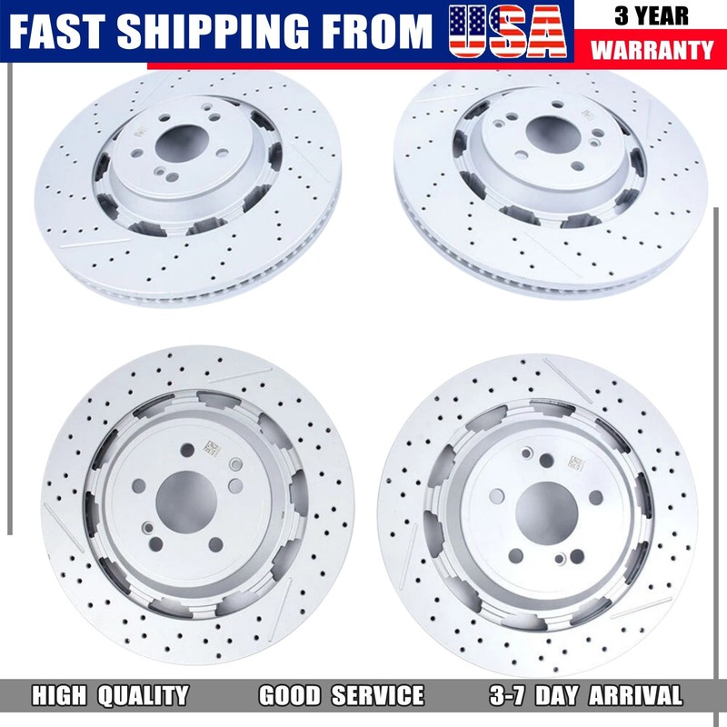 Fit For Mercedes Benz S63 & S65 AMG 2014-2020 Brake Rotor Kits Front & Rear