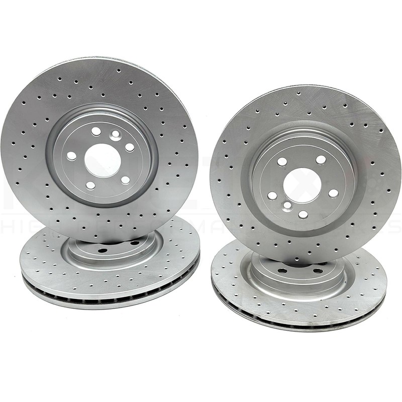 FOR JAGUAR F PACE 2.0 R SPORT DRILLED FRONT REAR BRAKE DISCS PADS WEAR SENSORS gallery