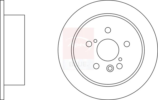 2x Brake Discs Pair Solid Rear 288mm SDK6540 Apec Blue Set 4243148040 4243148041