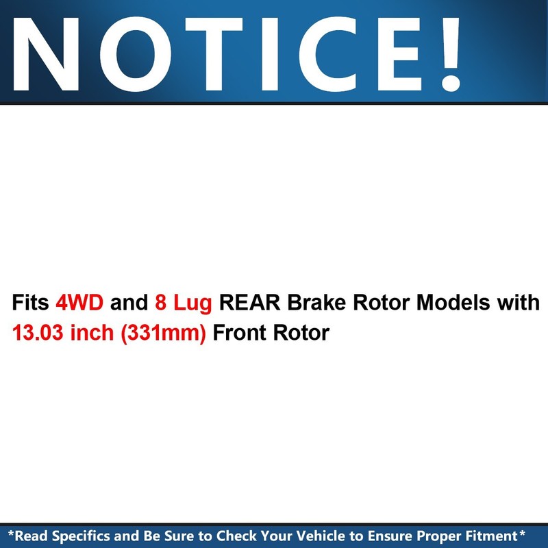 Front + Rear Brake Rotor Pads for 2000 - 2004 Ford F-250 F-350 Super Duty 4x4 gallery