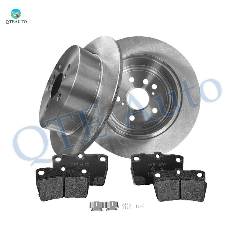 6PC Rear 303mm Brake Disc Rotors-Ceramic Brake Pad Kit For 2004 2005 Toyota RAV4
