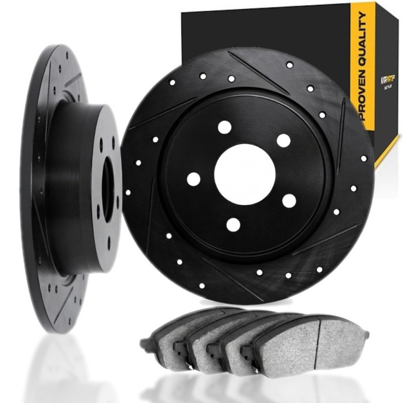 For Land Rover Discovery Sport 2015-2019 Brake Rotor Set | Drilled And Slotted