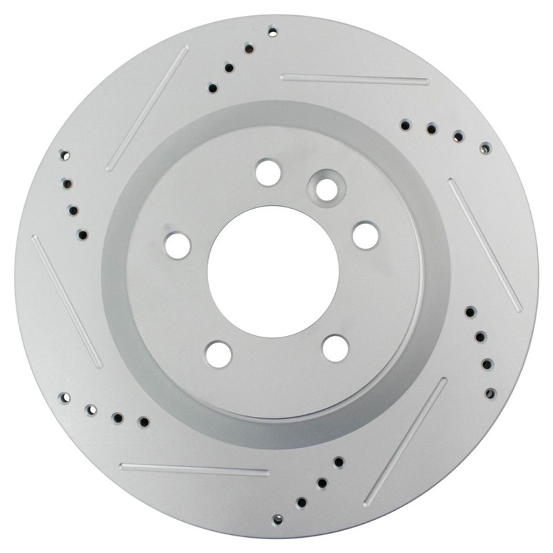 Performance Brake Rotor Drilled & Slotted Coated Front Pair for SUV gallery