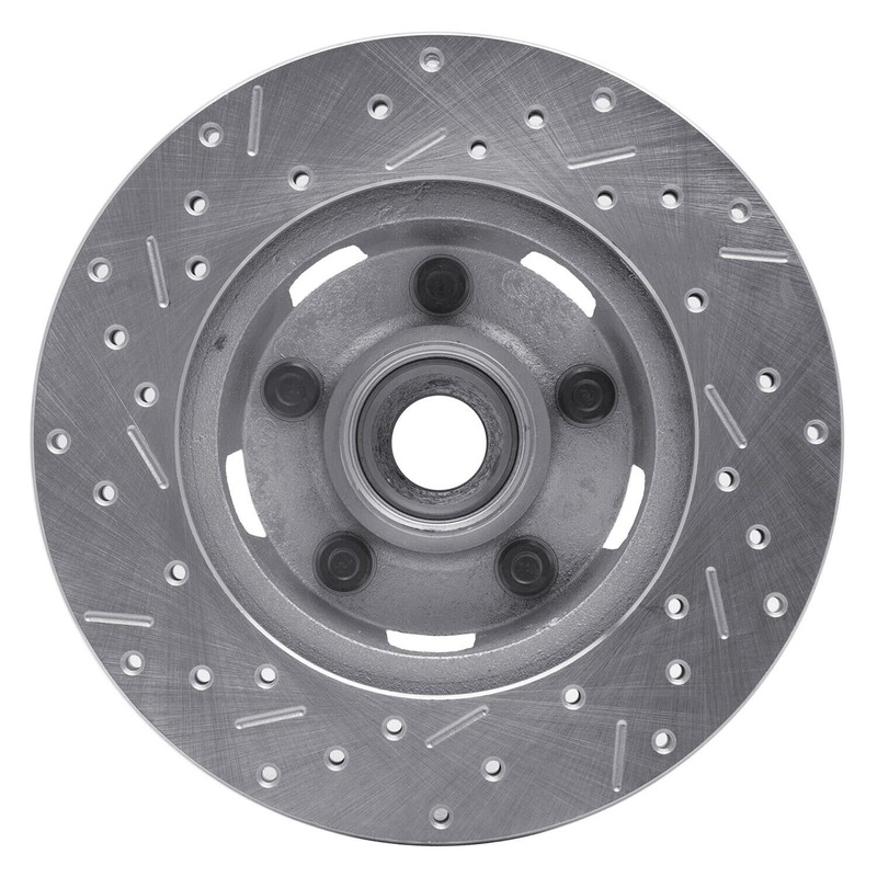 For Ford Mustang 65-67 Brake Rotor eLINE Drilled & Slotted 1-Piece Front gallery