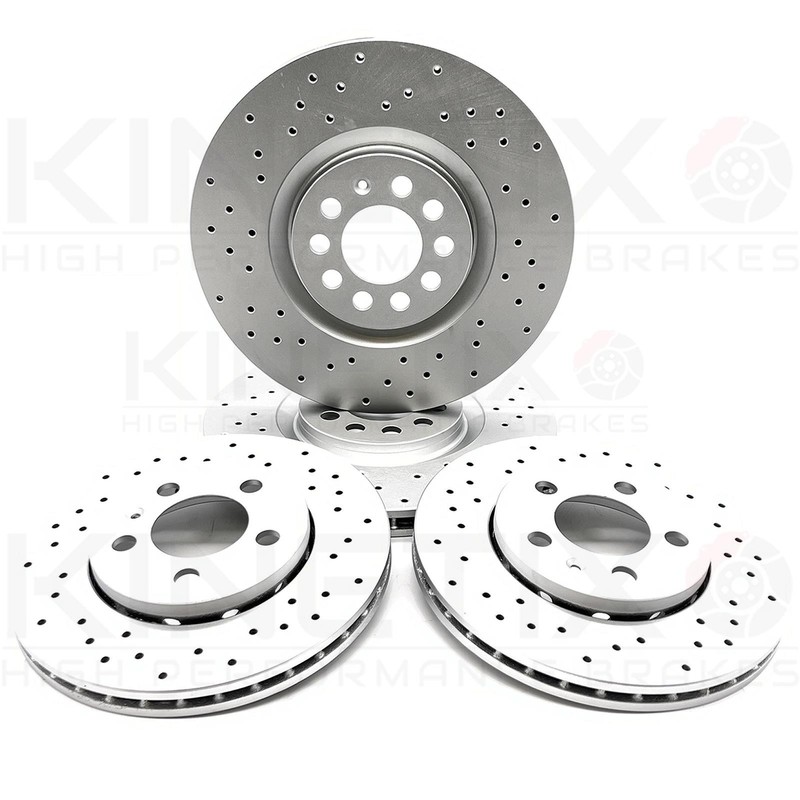 FOR VW BORA 2.8 V6 FRONT REAR DRILLED BRAKE DISCS MINTEX PADS 312mm 256mm FR RR gallery
