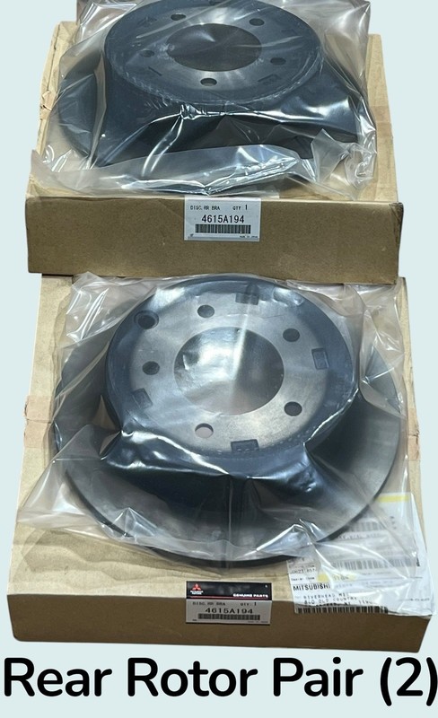 Genuine Mitsubishi 4615A194 Rear Disc Brake Rotor PAIR (2) Lancer 2008-2017 NEW