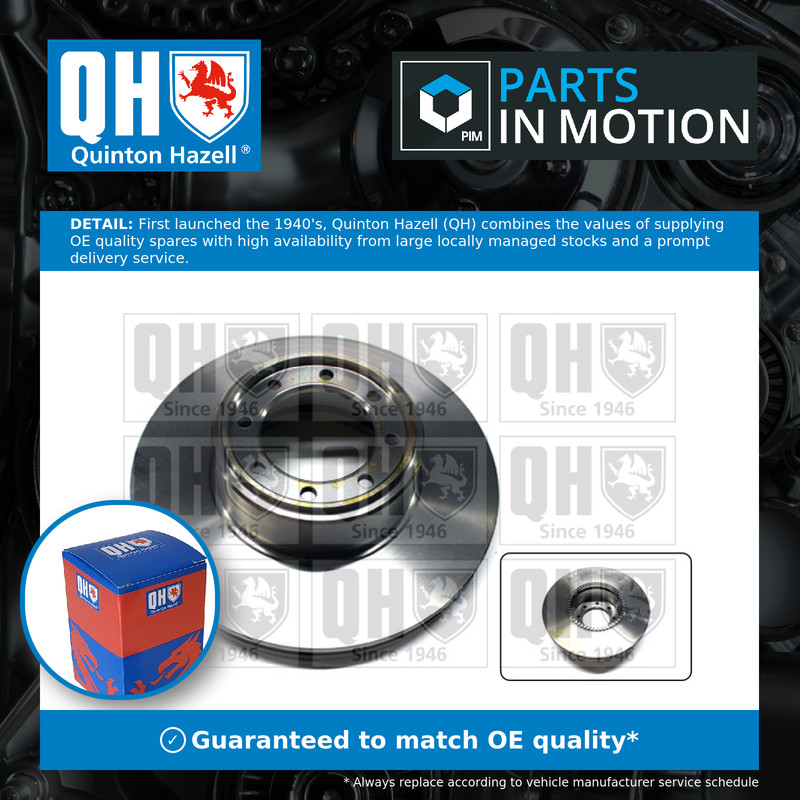 2x Brake Discs Pair Vented Rear 294mm BDC5822 Quinton Hazell Set 2996043 7186485