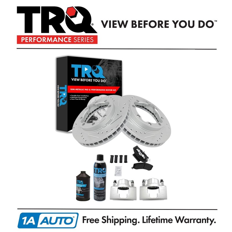 TRQ Performance Front Brake Pad & Rotor Kit Fits 94-00 Chevrolet K3500
