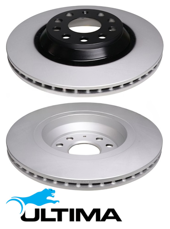 ULTIMA REAR VENTED DISC BRAKE ROTOR SET FOR VOLKSWAGEN CCZA CCZB CDLC 2.0L I4