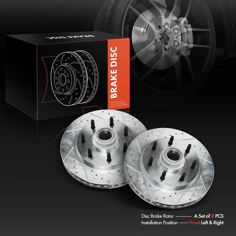 Front Drilled Brake Rotors for Ford F-150 2000 2001 2002 2003 F-250 1997-1999 gallery