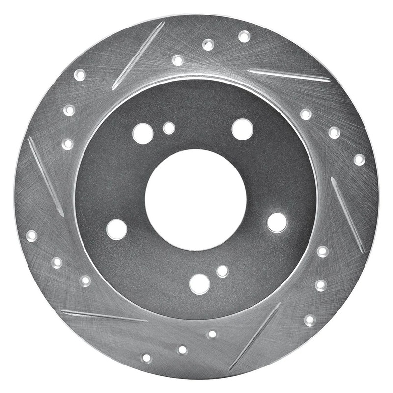 For Nissan Maxima 89-93 Brake Rotor eLINE Drilled & Slotted 1-Piece Rear Driver