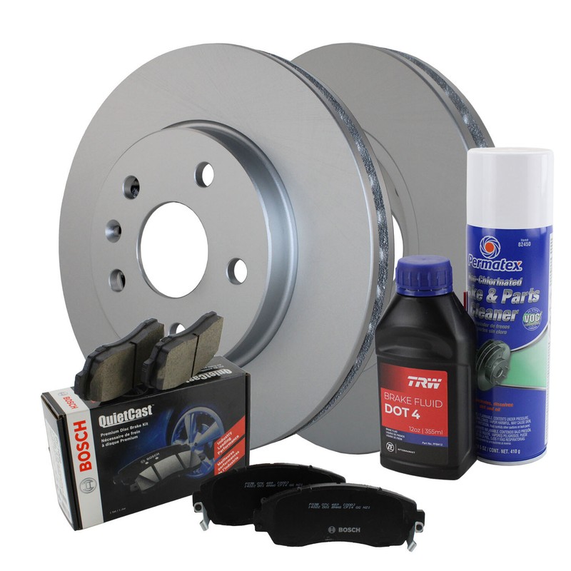 Front Brake Kit 296mm Disc Rotors & Bosch QuietCast Ceramic Pads For Buick Regal