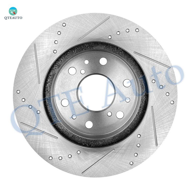 Front Left 330mm Drilled Slotted Brake Rotors To 2010-2014 Cadillac Escalade ESV gallery