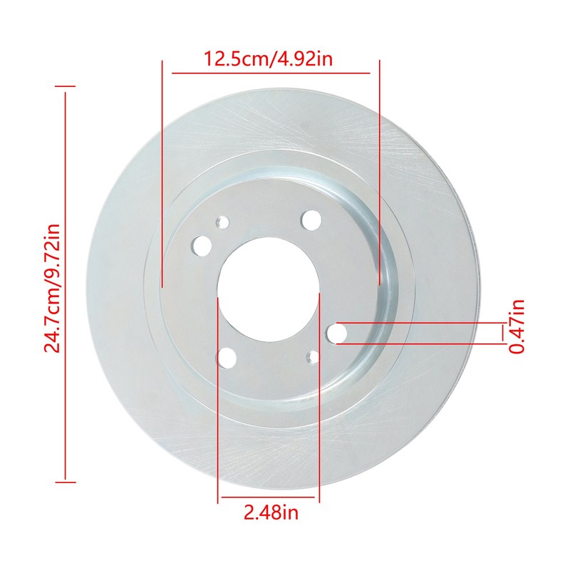 10317310 Front Brake Disc and Pad Kit For Mitsubishi Mirage 2017-2022 1.2L l3 gallery