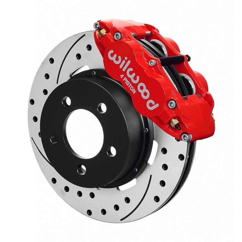 Wilwood For Jeep YJ 1987-1989 Superlite Brake Kit Narrow 4R 12.19in Drilled Red