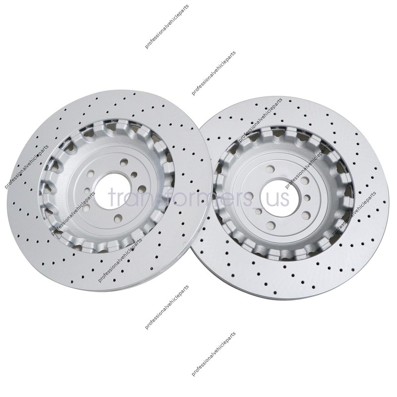 2PCS Rear Vented & Drilled Disc Brake Rotors Fit For BMW F06 F10 F13 M5 2012-19 gallery