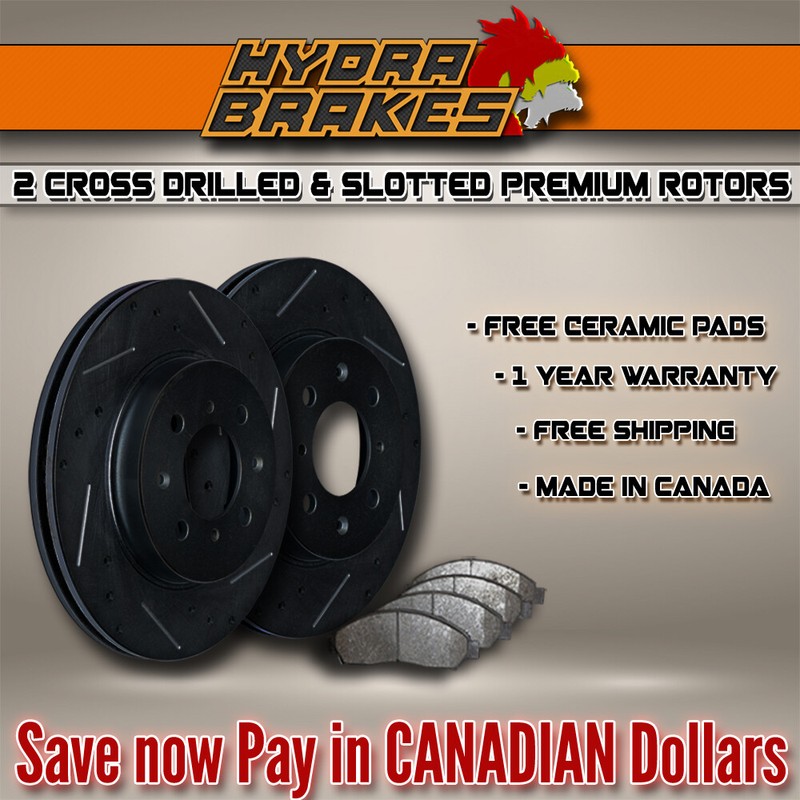 FITS 2003 2004 2005 CHEVROLET SSR Drill Slot Brake Rotors CERAMIC BLK F