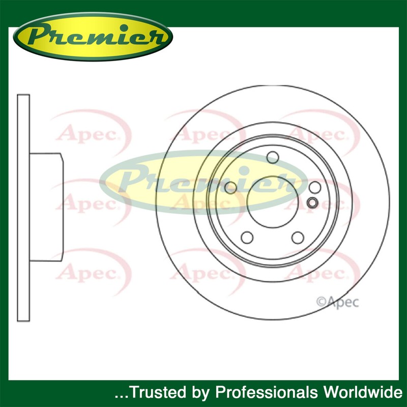 Premier Rear 1x Brake Disc Fits Mercedes SLK 2011-2017 SLC 2016-2020 A1724230212