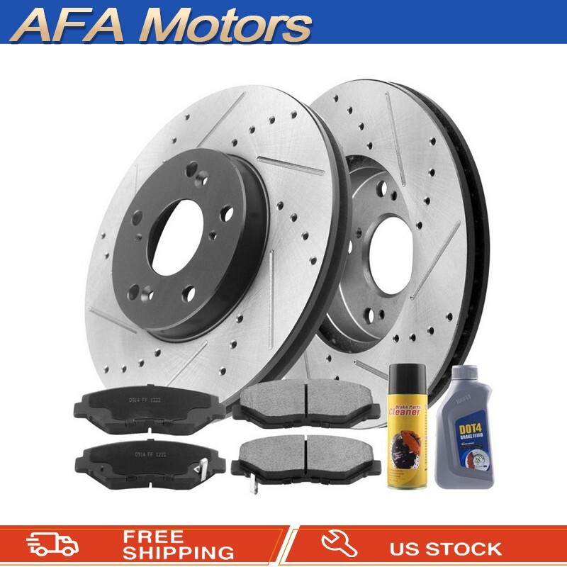 Front Brake Rotors+Ceramic Pads For Honda Civic Accord CR-V Element Insight ==