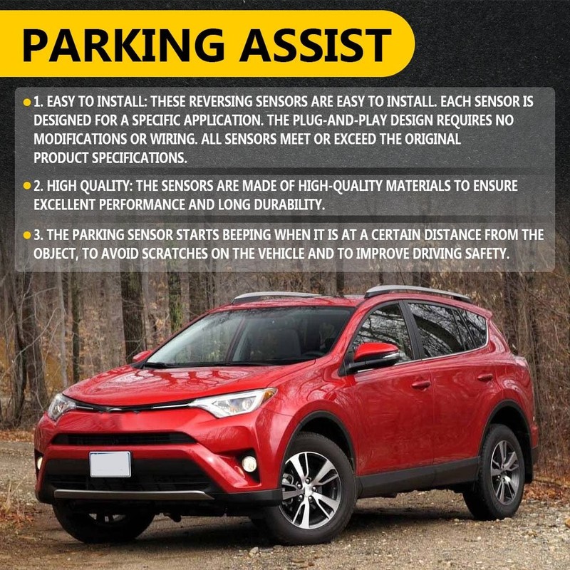 2PCS Front Rear Reverse Backup Parking Sensor 6Pin For 2015-2019 Toyota Sequoia gallery