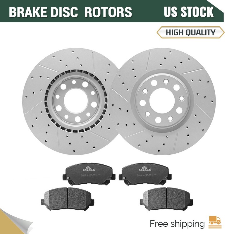 Front Brake Rotors Ceramic Pads for Chrysler 200 2015-2017 Dodge Dart 2013-2016
