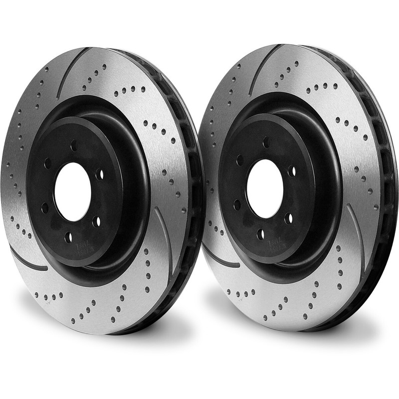 GD1846 EBC 2-Wheel Set Brake Discs Rear for Audi A4 Quattro A6 A8 A5 Q5 A7 Macan