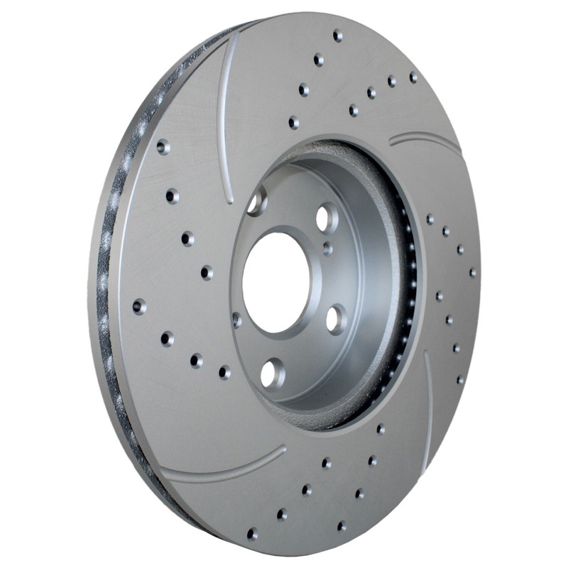 Bison Performance Pair Front Coat Drilled 275mm Brake Rotors for Pontiac Toyota gallery