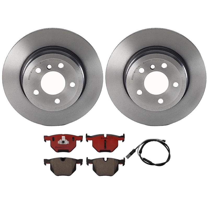 Brembo Rear Brake Kit Ceramic Pads Sensor & Disc Rotors For BMW E70 E71 F15 F16