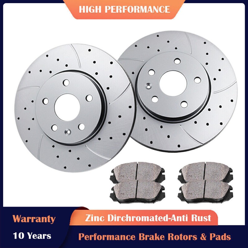 321mm Front Rotors and Brake Pads for Chevy Equinox Malibul Impala GMC Terrain
