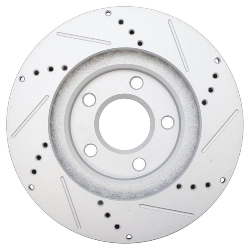 Brake Rotor Drilled Slotted Front Coated Pair for Chevy Buick Cadillac gallery