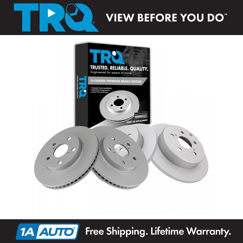TRQ Front and Rear Brake Rotors Set For 2012-2017 Toyota Prius V