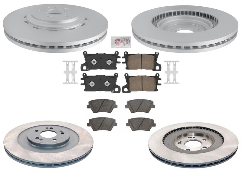 Coated Disc Brake Rotors Disc Brake Pads for Genesis GV80 3.5L 2021 2024 2025