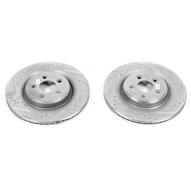 PowerStop Disc Brake Rotor Set – Fits Jaguar S-Type 2006-2008, Jaguar Super V8 2