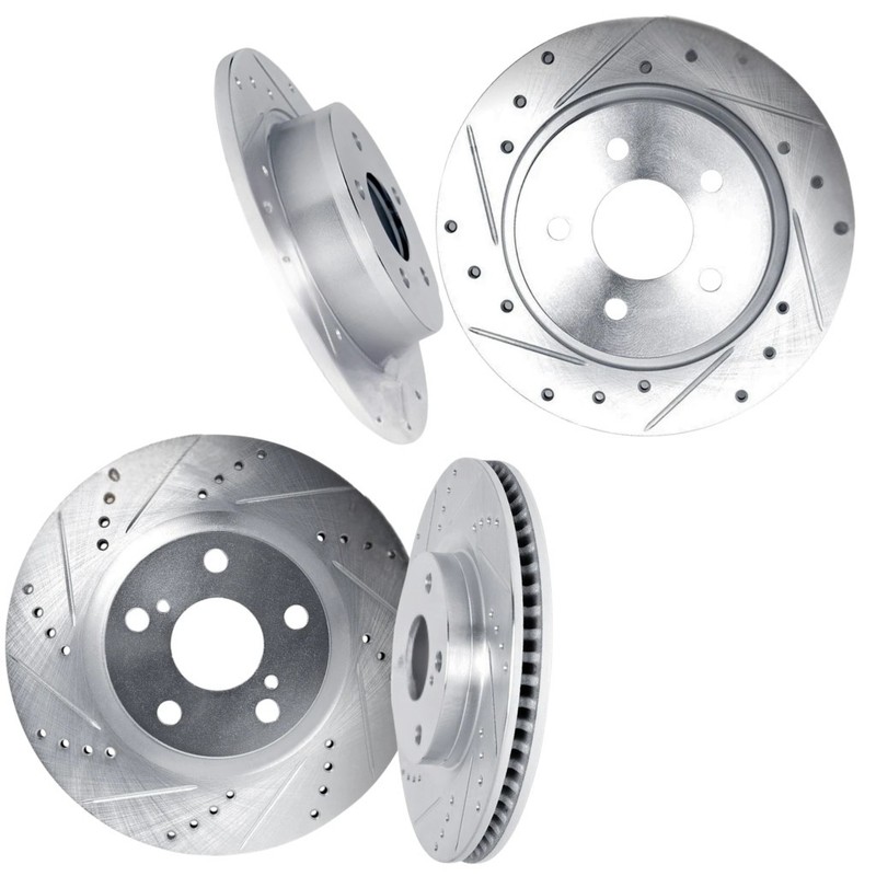 For Land Rover Discovery Sport 2015-2019 Brake Rotor Set Front and Rear | Silver gallery