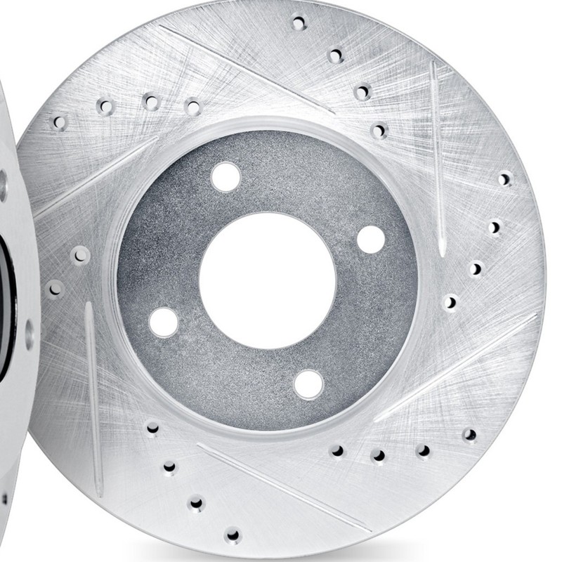 For Mitsubishi Lancer 2002-2007 Rotor Set | Black | Drilled And Slotted gallery