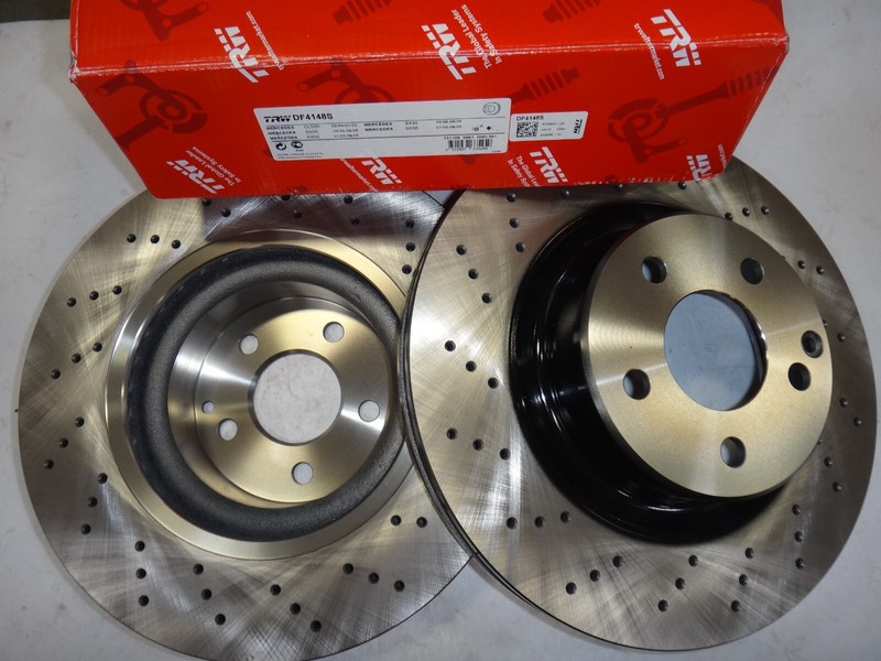 TRW OEM RR Brake Rotors Discs For Porsche 718 Boxster 718 Cayman Boxster Cayman