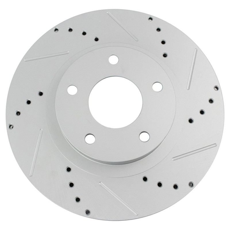 Performance Brake Rotor Drilled & Slotted Front Coated Pair for Nissan gallery