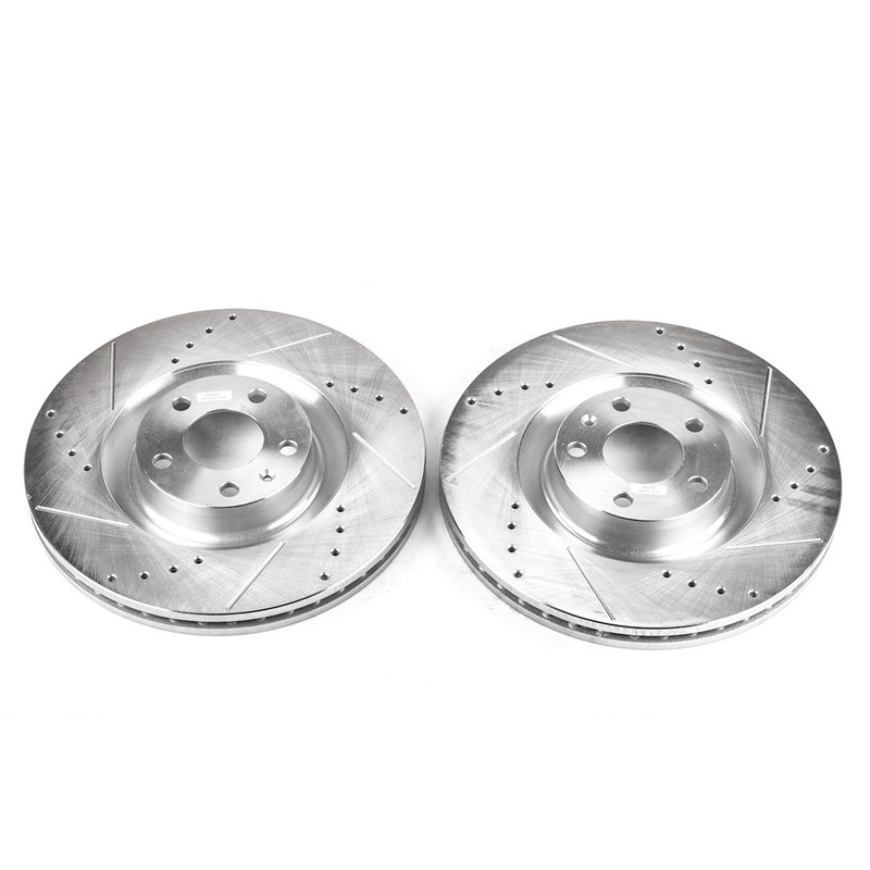 EBR821XPR Powerstop 2-Wheel Set Brake Discs Front for Audi S4 2004-2009