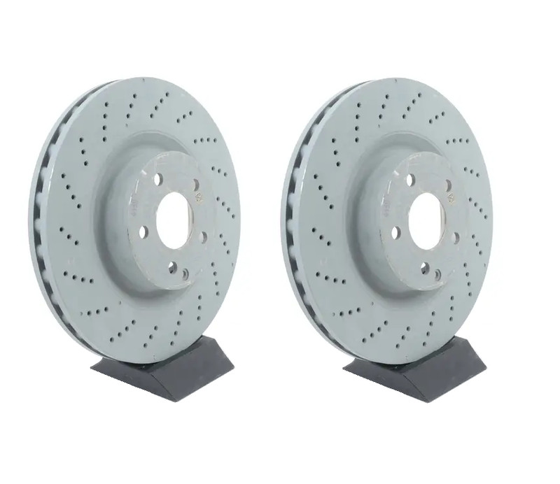 Front Rotors & Brake Pad Set w/Sensor For 2010-2013 Mercedes-Benz E350 E550 gallery