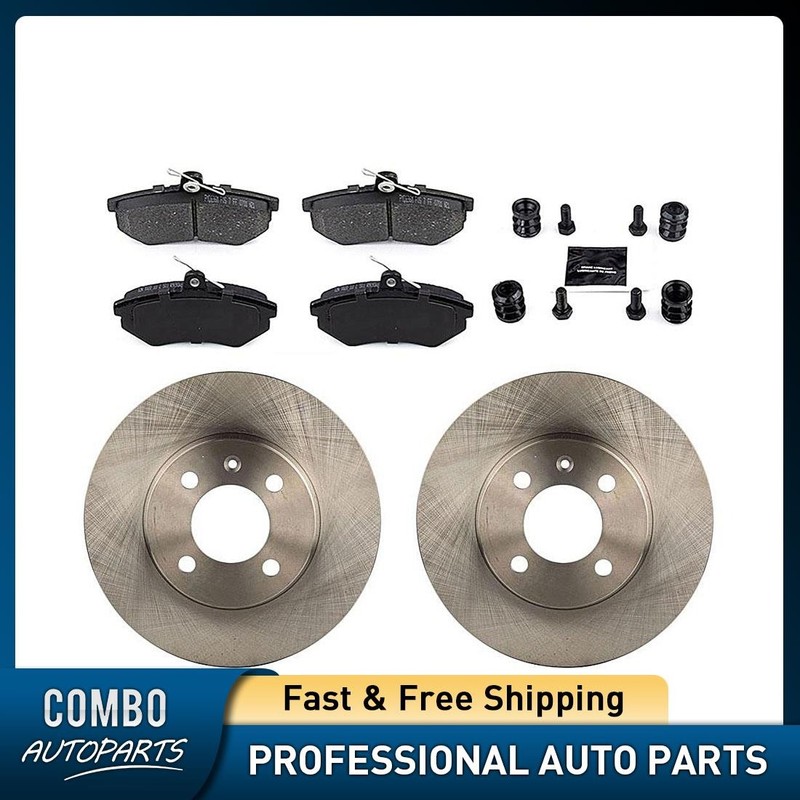 Front Disc Brake Pad Set Disc Brake Rotor fits 1990-1997 Volkswagen Passat