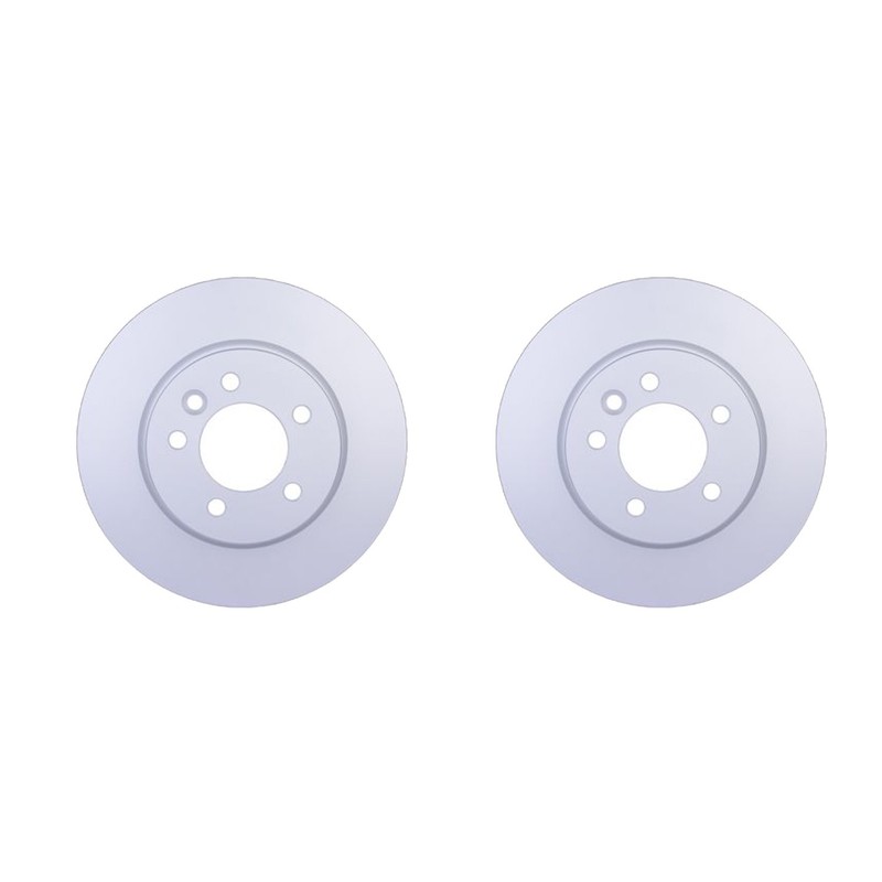 Hella Pair Set of Front Vented 317mm Disc Brake Rotors For LR3 Base SE 2005-07