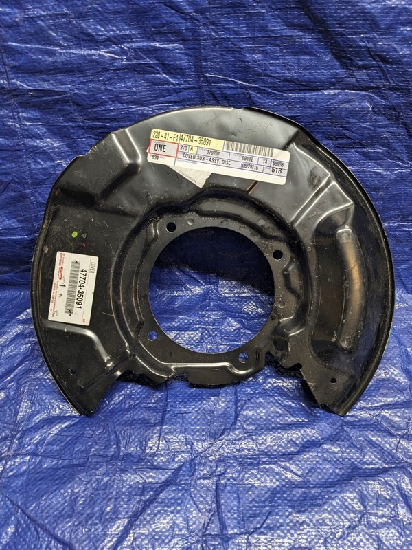 Toyota OEM 47704-35091 Left Front Brake Dust Shield